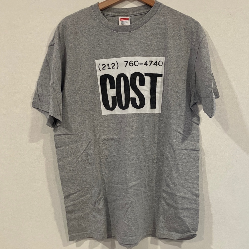 Supreme Heather Gray T-Shirt Cost NYC graffiti